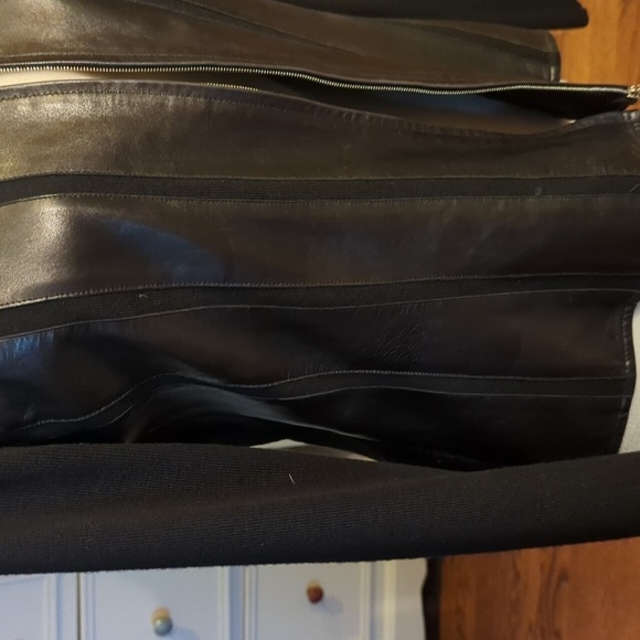 Barbara Bui Designer Black Buttery lamb Leather/ Wool Jacket Tailored Fit Sz S - Picture 5 of 9